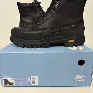 New Sorel Men's Daystorm Horizon GTX Black Winter Boot Size 13